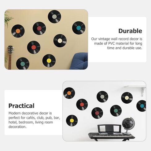 16pcs Vinyl Record Decoration Records for Wall Decor Disco Party Decorations Vinyl Record Decors Disco Decoration Records Modern Record Decor Interior Adornments Wall Records Decor in Saudi Arabia
