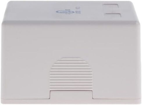 5-Pack Keystone Surface Mount Box, 2 Port, White - Includes Mounting Screws and Double Sided Tape, Ideal for Keystone Jack Box, Perfect for Office Cubicles or Baseboard Installations in Saudi Arabia