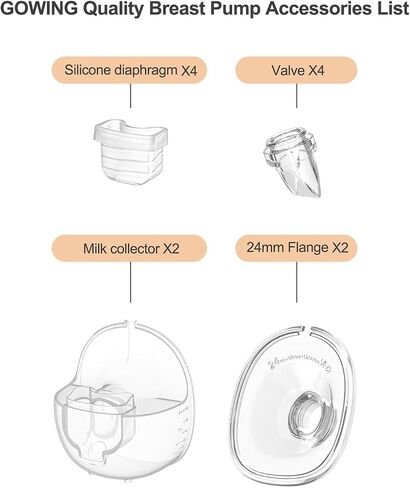 قطع غيار مضخة الثدي القابلة للارتداء، ملحقات أكواب تجميع الحليب، متوافقة مع TSRETE S12 S9 Kmaier S12، تتضمن صمام منقار البط، شفة 27 مم، غشاء من السيليكون، رابط in Kuwait