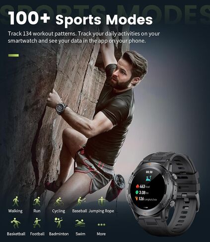 Smart Watch for Men(Answer/Dial Calls),1.39'' HD Touchscreen Smart Watch,400mAh Battery,IP68 Waterproof/120 Sports Modes Fitness Watch with Heart Rate/SpO2/ Sleep Tracker 2 Straps Black in Saudi Arabia