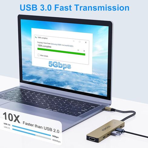 محور USB-C: محول USB C متعدد المنافذ لجهاز MacBook Pro Air - 9IN1 USBC إلى HDMI Hub Dongle - قاعدة شحن USB C للسفر لأجهزة الكمبيوتر المحمولة وأجهزة النوع C (4K HDMI 100W PD USB3.0 SD/TF قارئ بطاقات) in Kuwait