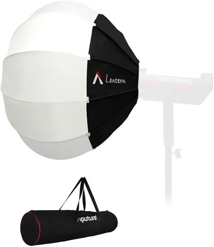 Aputure Lantern Softbox، معدّل ضوء ناعم صغير، صندوق Bowens Mount Softbox خفيف الوزن، 26 بوصة، قابل للطي سريع الإعداد لـ Aputure LS 300D II، 60x، Amaran 300c، 150c، 100/200x، لأحدث ضوء فيديو Godox Led in Saudi Arabia