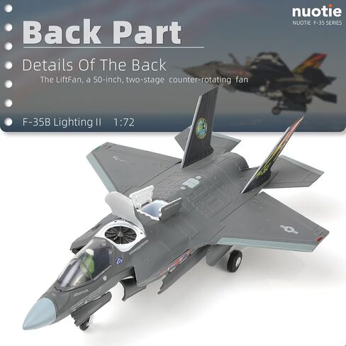 NUOTIE F-35B Lightning II 1:72 مجموعة نماذج مقاتلة من سلاح الجو الملكي نموذج طائرة مصبوبة مع دعامة، هدية للطيارين العسكريين (F-35B 138EAW) in Kuwait