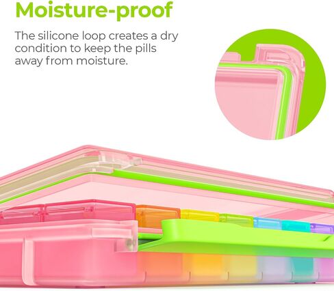 AUVON Weekly Pill Organizer 3 Times a Day with Moisture-Proof Design, Large Pill Box 7 Day Easy to Use, Portable Pill Case for Travel with Double Protection, Pill Containers for Vitamins, Medications in Saudi Arabia