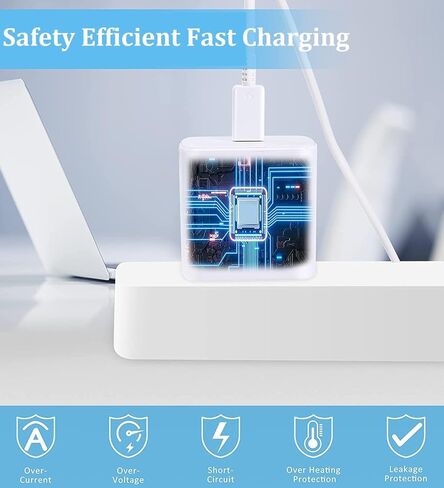 iPhone 16 Pro Max Charger, 45W USB C iPhone 16 Charger Fast Charging Block with 5FT Type C Charging Cable Cord Compatible for iPhone 16/16 Plus/16 Pro/16 Pro Max/15/15 Plus/15 Pro/15 Pro Max, Galaxy in Kuwait