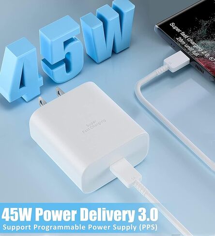 iPhone 16 Pro Max Charger, 45W USB C iPhone 16 Charger Fast Charging Block with 5FT Type C Charging Cable Cord Compatible for iPhone 16/16 Plus/16 Pro/16 Pro Max/15/15 Plus/15 Pro/15 Pro Max, Galaxy in Kuwait