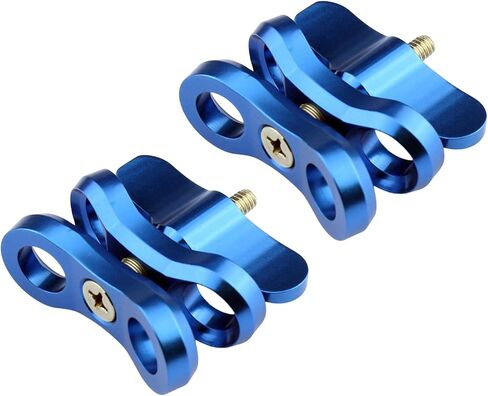 LetonPower Red Butterfly Clip Ball Clamp Mount, Diving Photography Butterfly Clip, Holes Ball Clamp Mount for Underwater Diving Light Arms Tray System (2pack) in Kuwait
