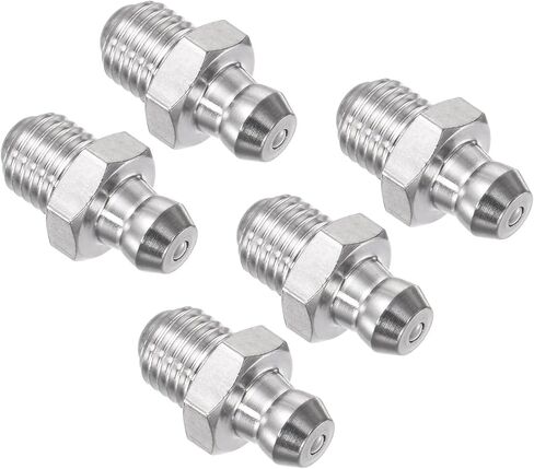 تركيب شحم مستقيم من الفولاذ المقاوم للصدأ 304، | M8x1mm متري | حلمة الشحم الهيدروليكي - (الاستخدامات: لاستبدال تركيب الزيت المفقود أو المكسور)، 5 قطع in Saudi Arabia