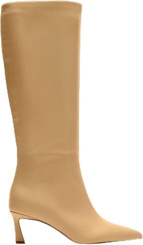 حذاء نسائي طويل حتى الركبة من Steve Madden، جلد كريمي، 11 in Saudi Arabia