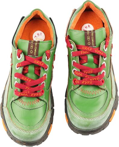 TMA EYES Women's Leather Soft Sole Non-Slip lace-up Walking Shoes in Kuwait
