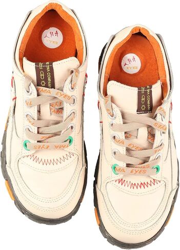 TMA EYES Women's Leather Soft Sole Non-Slip lace-up Walking Shoes in Kuwait