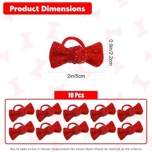 10 قطع من ربطات شعر الأطفال المخملية الحمراء مع فيونكة للفتيات، ربطات شعر على شكل فيونكة، حوامل ذيل حصان مرنة لطيفة للأطفال الصغار، أقواس شعر للفتيات الصغيرات، إكسسوارات شعر رائعة للرضع والأطفال، فيونكات للفتيات الصغيرات in Kuwait