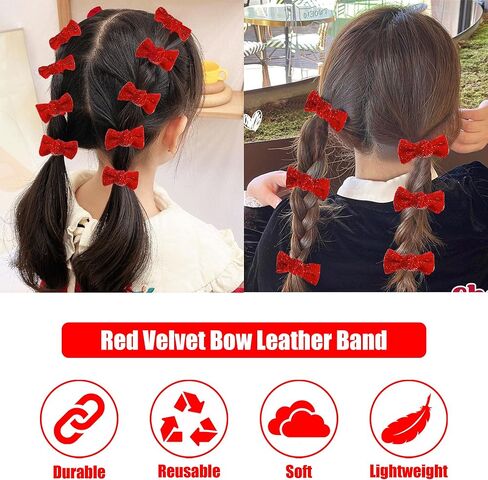 10 قطع من ربطات شعر الأطفال المخملية الحمراء مع فيونكة للفتيات، ربطات شعر على شكل فيونكة، حوامل ذيل حصان مرنة لطيفة للأطفال الصغار، أقواس شعر للفتيات الصغيرات، إكسسوارات شعر رائعة للرضع والأطفال، فيونكات للفتيات الصغيرات in Kuwait