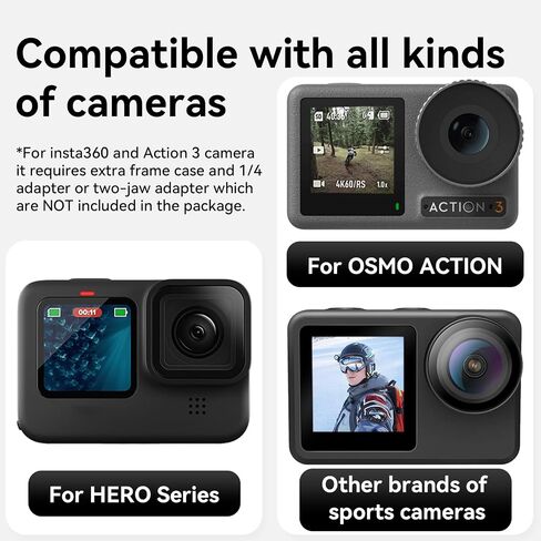 محول حامل ثلاثي القوائم مغناطيسي سريع الإصدار لـ GoPro Max Hero 12 11 10 9 8 7 6 5 Insta360 X2 X3 Go3 Ace Pro DJI Action 3 4 Osmo Pocket 3 ملحقات التركيب in Kuwait