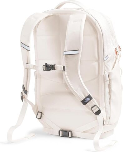 حقيبة ظهر للكمبيوتر المحمول Surge Luxe للنساء من THE NORTH FACE، لون جاردينيا أبيض/مرجاني محترق معدني، مقاس واحد in Saudi Arabia