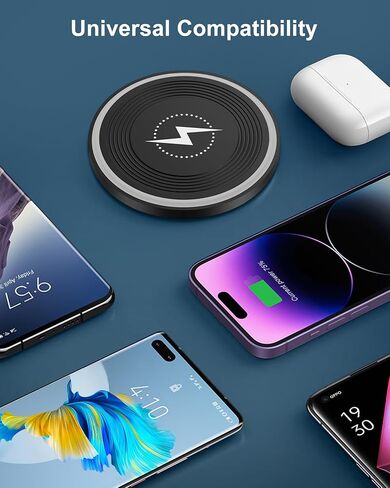 لوحة شاحن لاسلكية 15 واط بكسل سريع لـ Google Pixel 8 7 Pro 7a 6Pro 5 4XL 3، قاعدة شاحن لاسلكي لهاتف Android معتمدة من Qi شحن سريع لـ S24 S23 S22 Ultra S21 S20 Note20، Z Flip/Z Fold، iPhone in Saudi Arabia