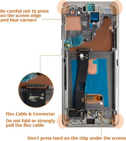 S20 Ultra 4G/5G G988 OLED LCD Display with Fingerprint 6.78" [NOT OEM] Touch Digitizer Assembly for Samsung Galaxy S20 Ultra SM-G988B/U/W/B/DS LCD Screen Replacement Kit+Cosmic Black Frame in Saudi Arabia