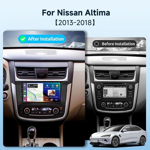 2G+64G Car Radio Stereo for Nissan Altima 2013-2018 with Wireless CarPlay Android Auto, 9 Inch Android 13 Touch Screen Head Unit, HiFi Audio GPS Navigation WiFi Bluetooth SWC HD Backup Camera in Saudi Arabia