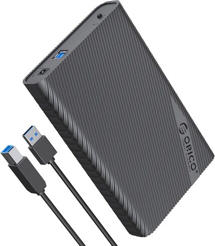 حاوية محرك الأقراص الصلبة ORICO مقاس 3.5 بوصة لمحرك الأقراص الصلبة مقاس 2.5/3.5 بوصة HDD/SSD USB 3.0 إلى SATA III HDD مع محول طاقة 12 فولت يصل إلى 18 تيرابايت يدعم UASP-3521U3 in Saudi Arabia