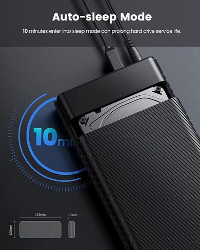 حاوية محرك الأقراص الصلبة ORICO مقاس 3.5 بوصة لمحرك الأقراص الصلبة مقاس 2.5/3.5 بوصة HDD/SSD USB 3.0 إلى SATA III HDD مع محول طاقة 12 فولت يصل إلى 18 تيرابايت يدعم UASP-3521U3 in Saudi Arabia