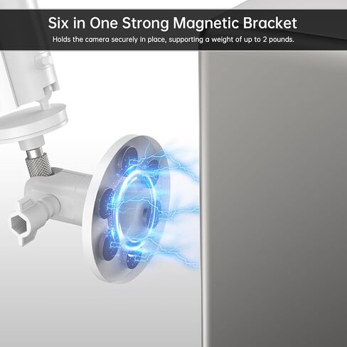Magnetic Mount for Indoor and Outdoor Security Cameras, 1/4‘’ Camera Magnetic Wall Mount Directly Attached Universally Compatible with Ring and More, White in Saudi Arabia