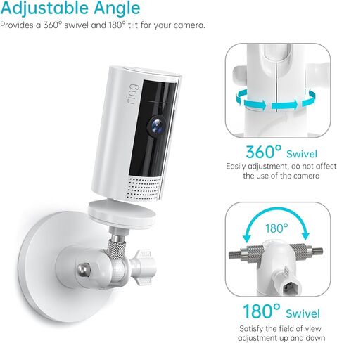 Magnetic Mount for Indoor and Outdoor Security Cameras, 1/4‘’ Camera Magnetic Wall Mount Directly Attached Universally Compatible with Ring and More, White in Saudi Arabia