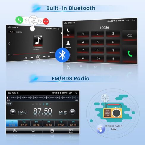 راديو ستيريو للسيارة 2+64G Android 13 CarPlay لسيارة Dodge Ram 1500 2500 3500 2013-2019 (مكيف هواء يدوي)، شاشة لمس عالية الدقة 9 بوصة مع Android Auto، كاميرا احتياطية AHD، وصلة مرآة، GPS، WiFi، FM RDS in Kuwait