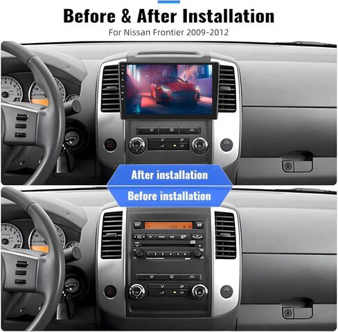 [2+32GB] Android 13 Car Stereo for Nissan Frontier/Xterra Radio 2009-2012,9 Inch Touchscreen Car Radio Android Head Unit with Mirror Link GPS WiFi Bluetooth FM/RDS SWC Dual USB/AUX-in+Backup Camera in Saudi Arabia