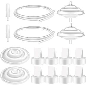 Maymom Pump Parts and Tubing Adapter Compatible with Spectra S1 S2 9 Plus Breastpump Replace Backflow Protector Membrane Duckbill Valve Tube Not Original Spectra Replacement Pump Parts.