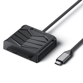 Yottamaster USB C to SATA Cable Adapter, External SATA III Hard Drive Connector Converter for 2.5'' SATA Drives - SATA SSD/HDD to USB C Cable, UASP, 0.98FT [U3C-03]