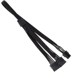 6 Pin to 3X 15 Pin SATA Hard Drive Power Adapter Cable for Some Specific Types of EVGA Modular PSUs 20-in(50cm)