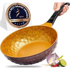 Premium Non Stick Frying Wok Pan Hybrid, Titanium-Coated Nonstick Skillet Lid-Free, Induction Cookware Compatible, Egg Omelet, Stir Fry Saute Pan - All in One Pan For Cooking - 11 inch