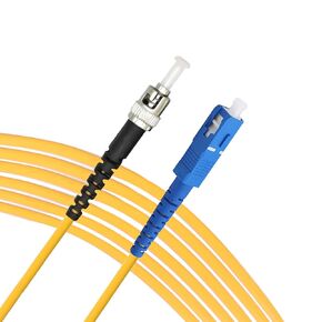 OS2 SC to ST Fiber Patch Cable, SC/UPC-ST/UPC Single Mode Simplex Jumper 9/125um Yellow Singlemode Fiber Cable (10M(32.8 FT))