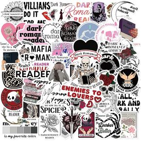 Dark Romance Stickers, Book Stickers for Kindle, Cool Romance Bookish Stickers for IPAD, Laptop, Ebook Readers, Vinyl Stickers Pack for Adults, Book Lovers