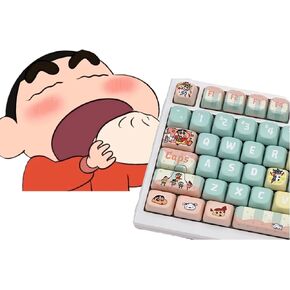 Computer keyborads PBT Dye Upgrade 108 Keycap Set,MOA Height, Keycaps Keyset with Puller for Cherry MX, Key Cap for Kids, Japanese Anime (Astral Stitch-MOT)