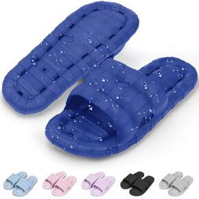 AMOUR GOODS Nature Rubber Shower Slippers for Women and Men Non-Slip Quick Drying Bathroom House Slides Beach Pool Sandals