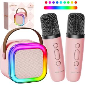 Kinglucky [Genuine] Mini Karaoke Machine for Kids [Sound Loud & Clear],10h Battery Life (Super Cute & Portable) Toys Gifts for Girls Age 3, 4, 5, 6, 7, 8-12 Years Old for Birthday Family Party- Pink