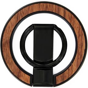 New Metal magsafe Ring Bracket New Mobile Phone Ring Buckle Desktop Bracket (Walnut Wood)
