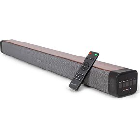 Deco Home 60W 2.0 Channel Audio Soundbar with Built-in Dual Subwoofers and Four 2.5" Drivers, Multi-Input Connections, HDMI ARC, Optical, AUX, and Wireless Connections