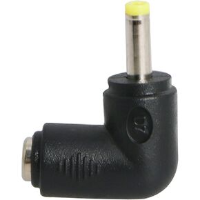 90 Degree Angle DC Power Connector Adapter, 4.0 x 1.7mm Bend Male Plug to 2.1 x 5.5mm Female Jack Coupler Converter, 10Pcs