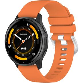 TopPerfekt garmin watch Band Compatible with garmin venu 3 / venu 2 / forerunner 265 (22 mm) Quick Replacement Wristband Strap garmin venu 3S / venu 2S (18 mm) Soft Silicone Replacement Women band