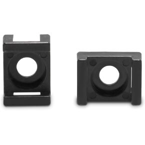 THE CIMPLE CO Cable Tie Base Saddle Mount Wire Holder Organizer - Wire Bundle Zip Tie Mounting Block - Black - 100 Pack