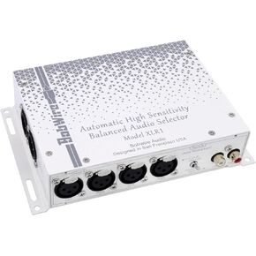 Automatic Balanced XLR Selector by BobWire, Model XLR1 - Switch Operates by Audio Sensing or 12V Trigger (2 XLR Input or 1 XLR & 1RCA Input to 1 XLR Output)