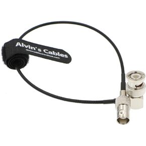 Alvin's Cables BNC Right Angle Male to BNC Female SDI Cable for Camera 50 Ohm