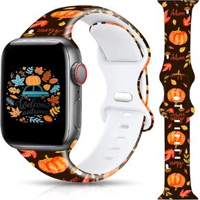 Christmas Halloween Watch Band Compatible with Apple Watch Band 38mm 40mm 41mm 42mm 44mm 45mm 49mm, Christmas Halloween Holiday Replacement Strap Band for iWatch Series Ultra SE 9 8 7 6 5 4 3 2 1.