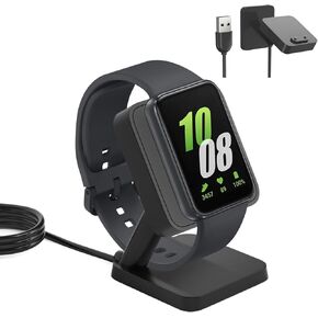 for Samsung Galaxy Fit 3 Charger Dock Magnetic Charging Cable Dock Stand for Samsung Fit 3 Replacement Charger Stand Accessories Compatible with Samsung Galaxy Fit 3 SM-R390 Black