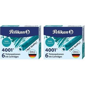 Pelikan Fountain Pen Cartridge 4001 Turquoise Blue Tp/6