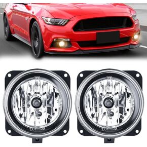 Nilight Fog Lights Assembly Compatible with 1999 2000 2001 2002 2003 2004 Ford F250 F350 F450 F550 Super Duty 2001-2004 Ford Excursion Fog Light Replacement w/12V H10 42W Bulbs, 2 Years Warranty