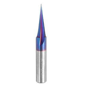 uxcell 2 Pcs 15 Degree V Groove Engraving Router Bits for CNC Tip and 3 Flutes 1/4 Inch Shank Carving Bit Nano Coated Carbide End Mill for Carving Engraving