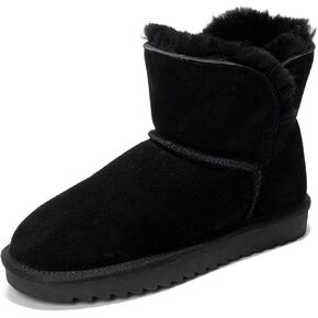 Project Cloud Genuine Leather Winter Boots for Women - Water Resistant Ankle Boots for Women - Comfortable Booties for Women Memory Foam Womens Boots Fur Snow Boots for Women (Timmy) in Kuwait